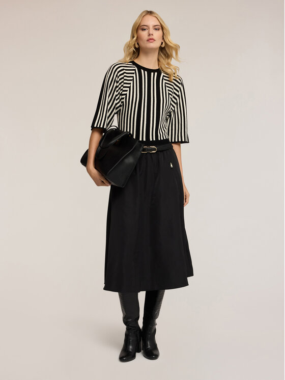 Motivi Motivi Gonna midi 1013W000689N033 Nero A-Line Fit