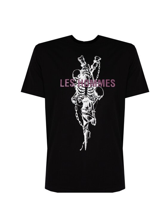 Les Hommes Les Hommes T-Shirt LBT1025700P Μαύρο Regular Fit