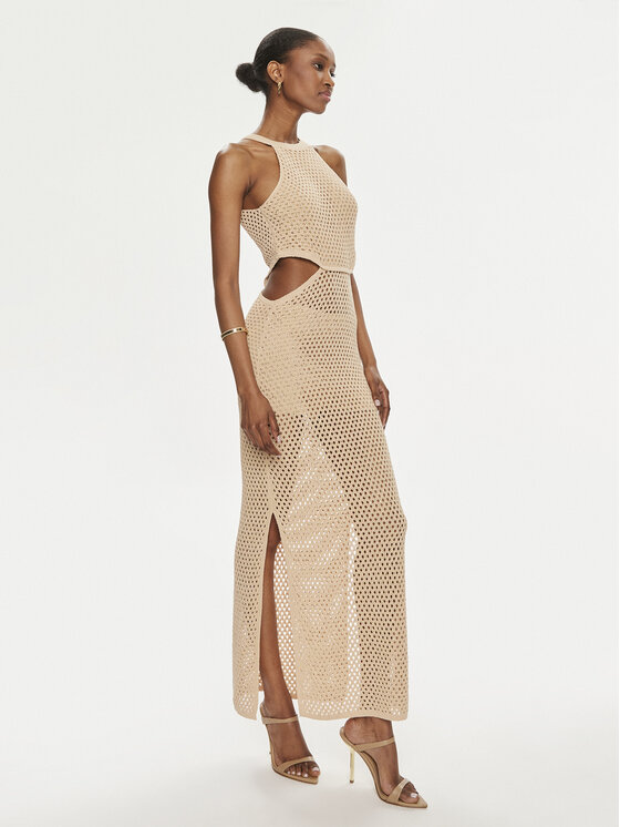 TWINSET TWINSET Letní šaty 241TT3080 Béžová Regular Fit