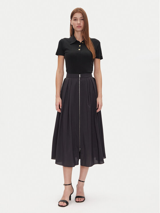 DKNY DKNY Fustă trapez P5AN7A13 Negru Loose Fit