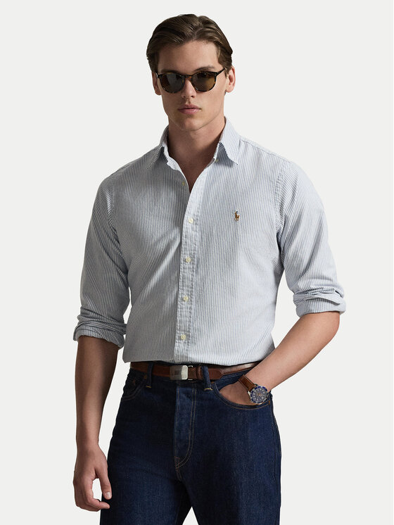 Polo Ralph Lauren Cămașă 710953704501 Albastru celest Custom Fit