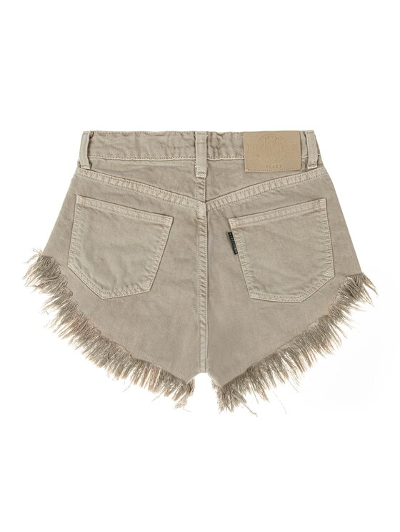 MissDenim MissDenim Szorty jeansowe High Waist Beżowy Regular Fit