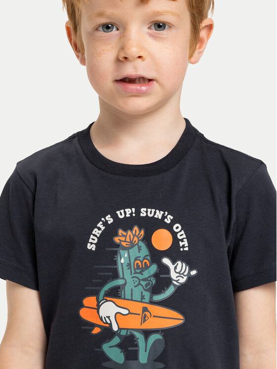 Quiksilver Quiksilver Póló Ev Gone Surfing EQKZT03569 Fekete Regular Fit