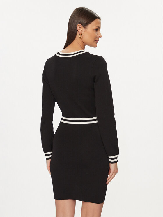 Morgan Morgan Rochie tricotată 241-RMVA Negru Regular Fit