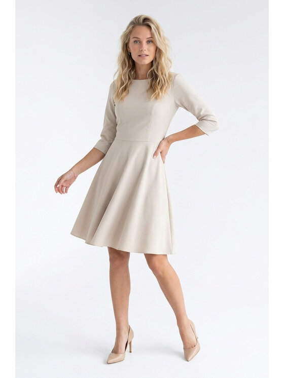 FIGL FIGL Φόρεμα κοκτέιλ M1341 Μπεζ Regular Fit