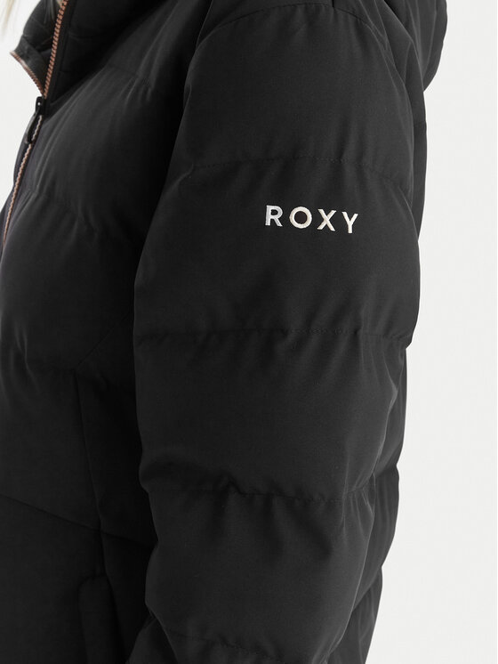 Roxy Roxy Μπουφάν για σκι Snowhill Puffy JK ERJTJ03535 Μαύρο Tailored Fit