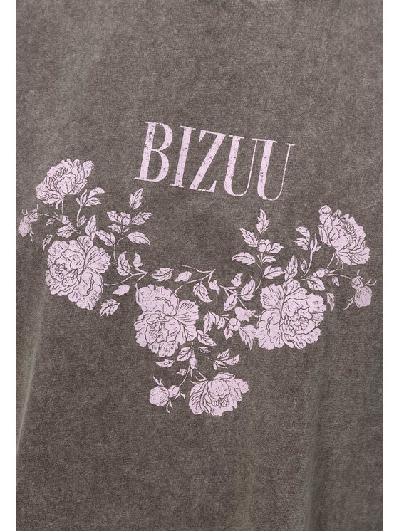 BIZUU BIZUU T-Shirt PAPLYS Szary Standard Fit