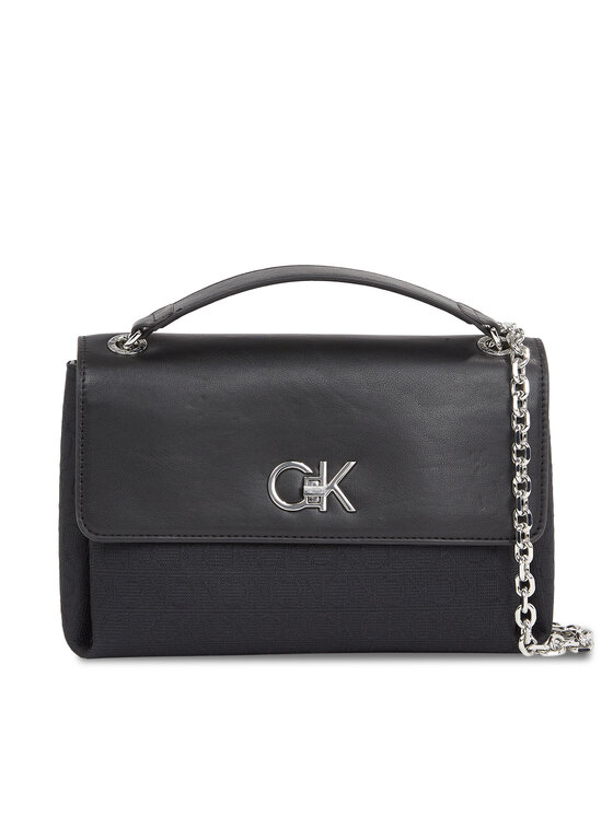 Geantă Calvin Klein Re-Lock Conv Shoulder Bag_Jcq K60K611755 Negru