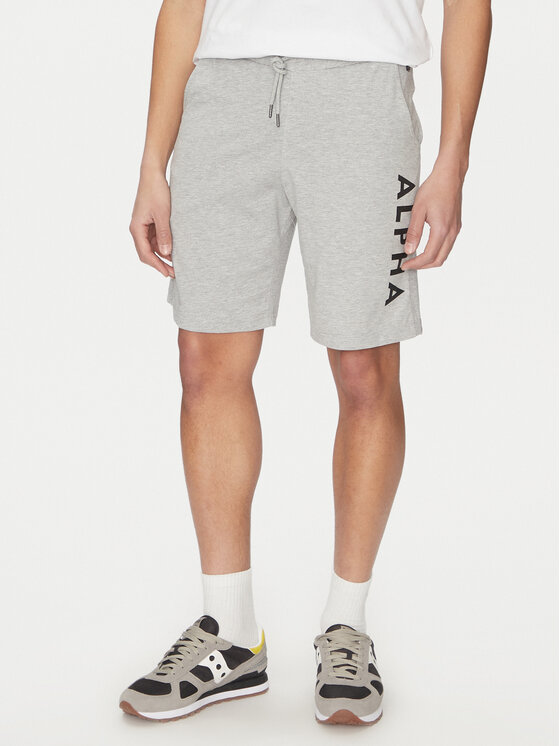 Alpha Industries Športové kraťasy 116366 Sivá Regular Fit