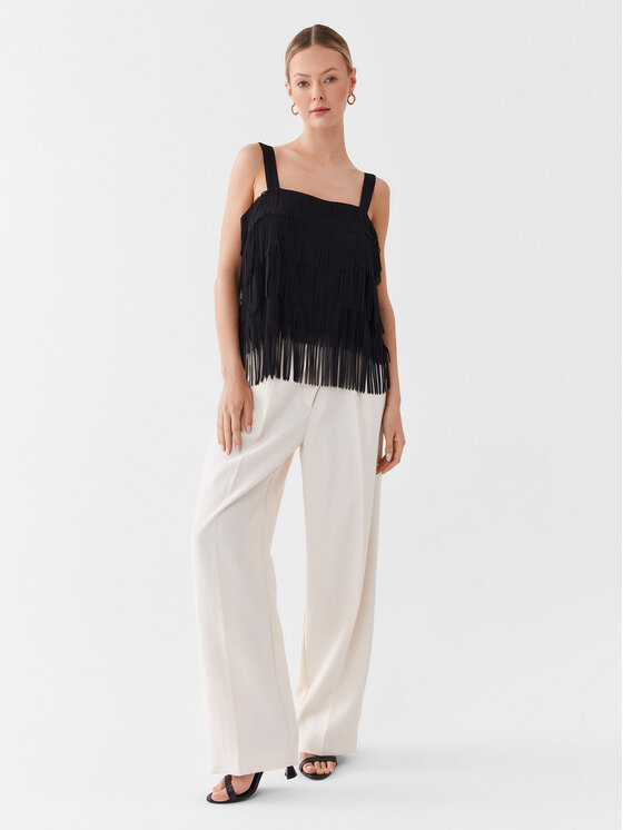 Sisley Sisley Palaidinė 5AM2LH00S Juoda Regular Fit
