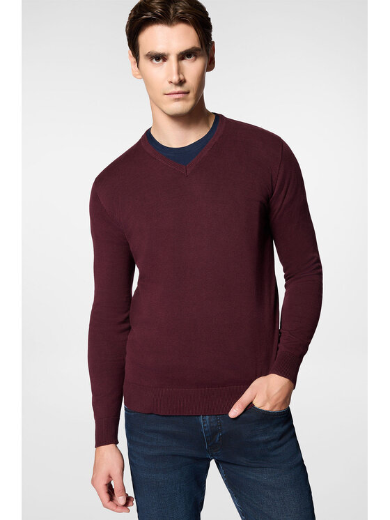 Próchnik Próchnik Sweter PM7 SW073224000004 Bordowy Regular Fit