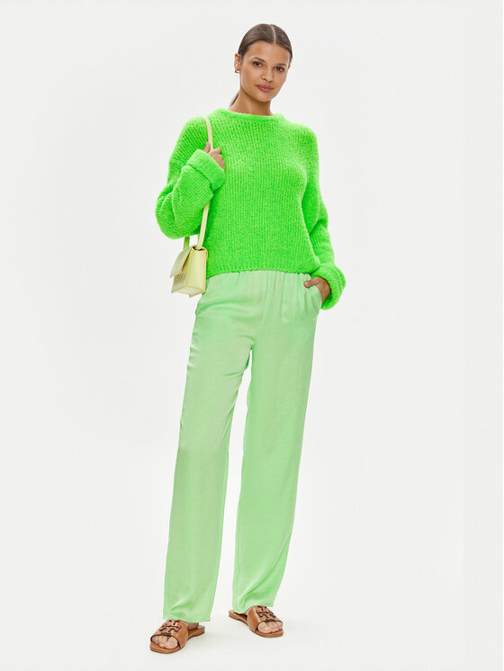 American Vintage American Vintage Pantaloni di tessuto Widland WID10DE24 Verde Straight Leg