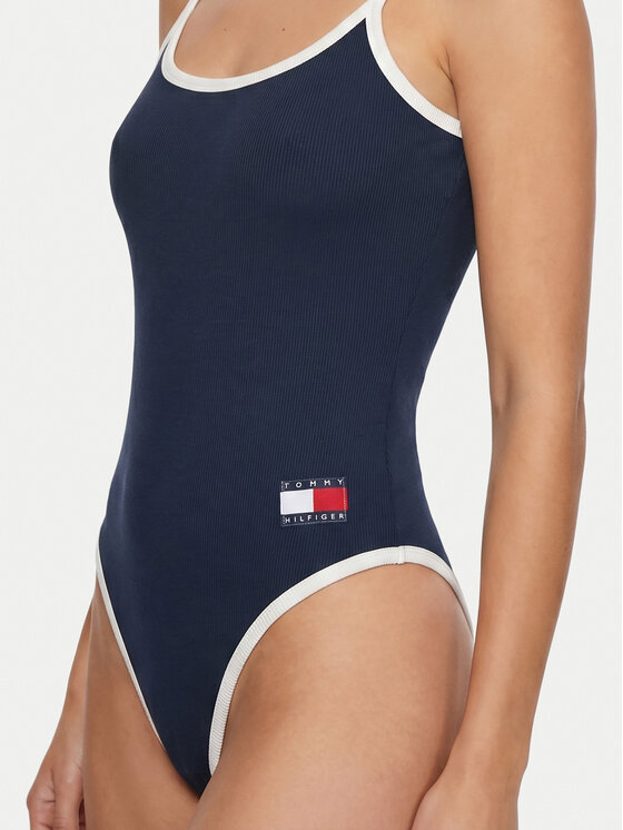 Tommy Hilfiger Tommy Hilfiger Bodijs UW0UW06275 Tumši zils Slim Fit