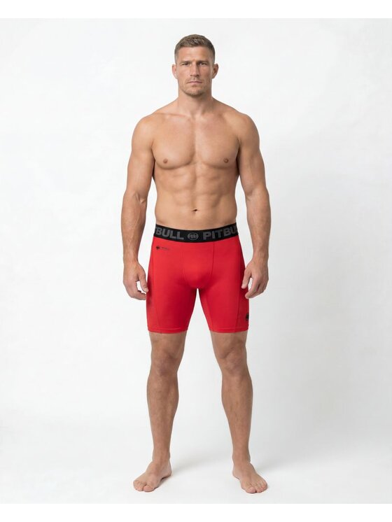 PITBULL PITBULL Szorty sportowe RUNWAY Czerwony Regular Fit