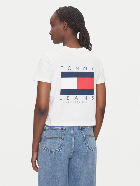 Tommy Jeans Tommy Jeans T-krekls DW0DW21423 Balts Regular Fit