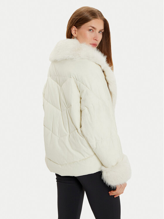 Marciano Guess Marciano Guess Cappotto in shearling 4BGL1 57188A Écru Regular Fit