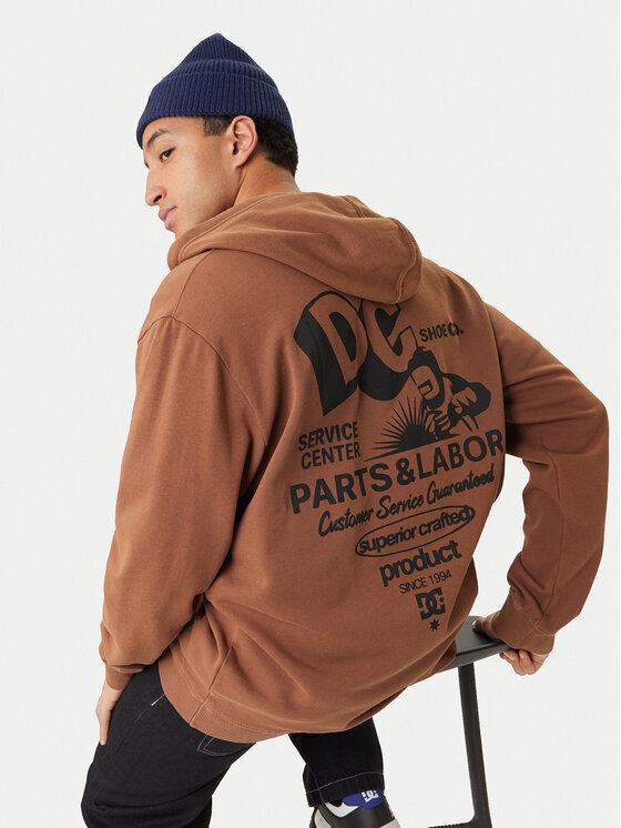 DC Shoes DC Shoes Felpa Parts Dep EDYSF03257 Marrone Regular Fit