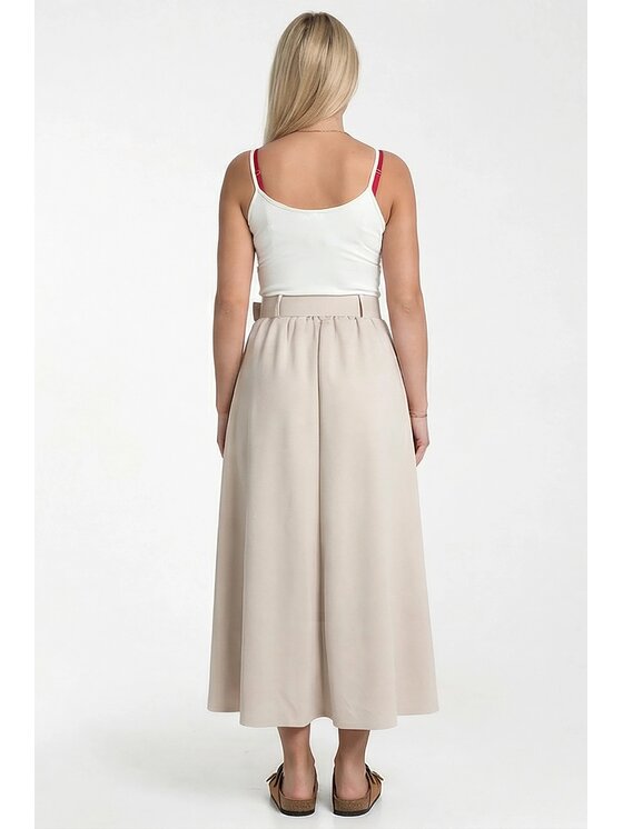 FIGL FIGL Maxi sukně M1318 Béžová A-Line Fit