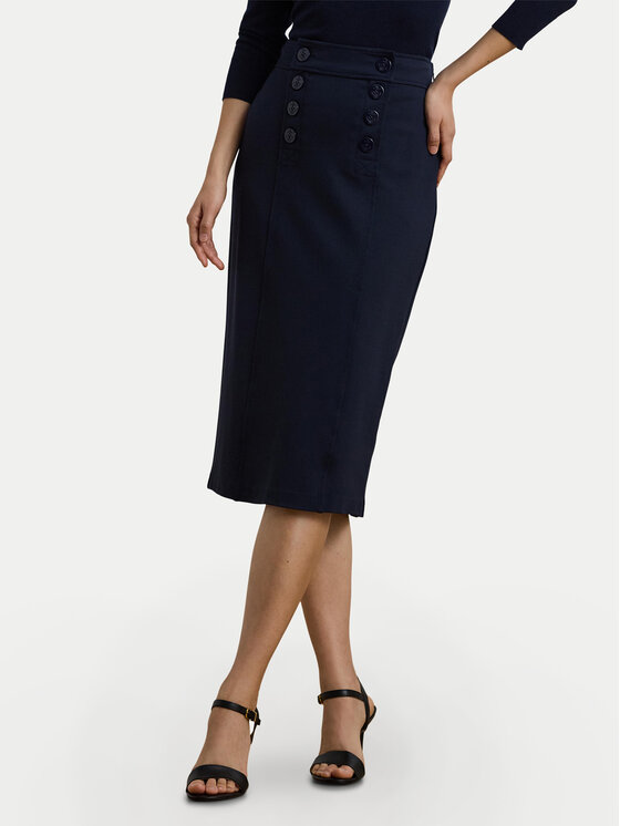 LAUREN RALPH LAUREN LAUREN RALPH LAUREN Ceruzaszoknya 200957618001 Sötétkék Regular Fit