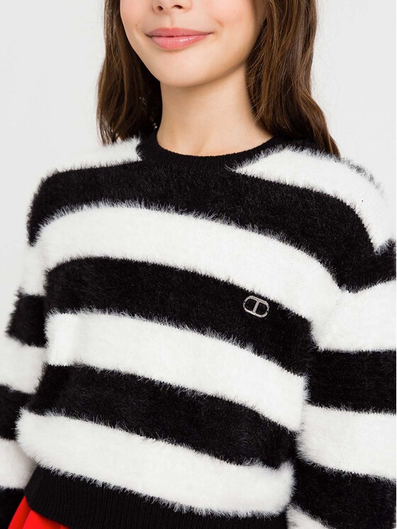 TWINSET TWINSET Sweter 232GJ3680 Biały Regular Fit