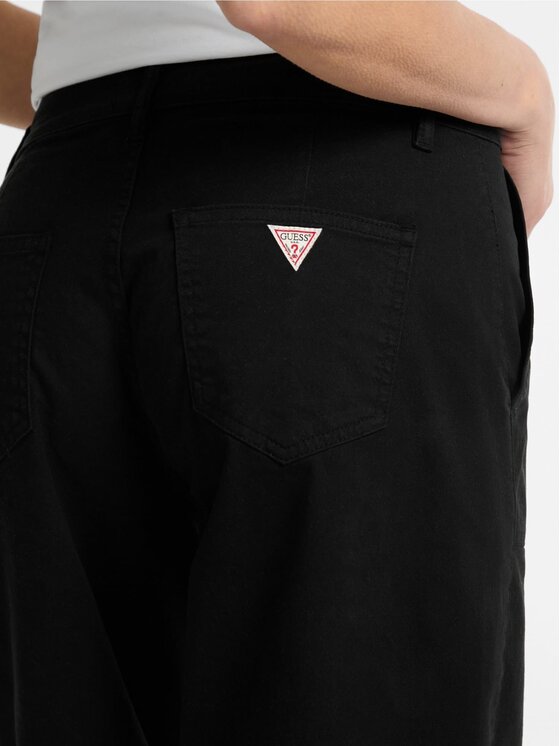 Guess Jeans Guess Jeans Kalhoty z materiálu 174921 Černá Slim Fit