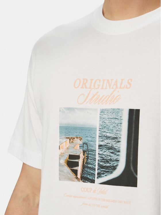Jack & Jones Jack & Jones T-Shirt Norrebro Photo 12291022 Biały Regular Fit