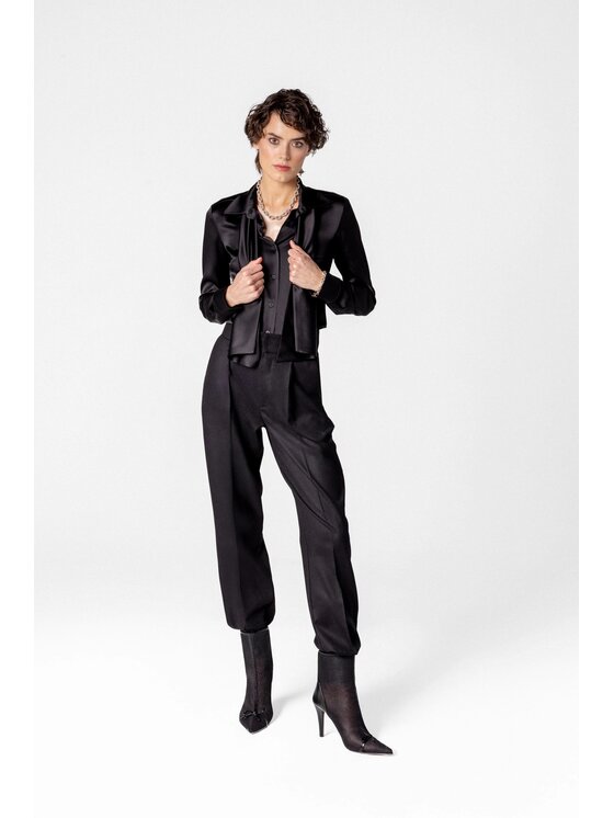 LE POSSÉ LE POSSÉ Πουκάμισο WSSWS Μαύρο Super Slim Fit
