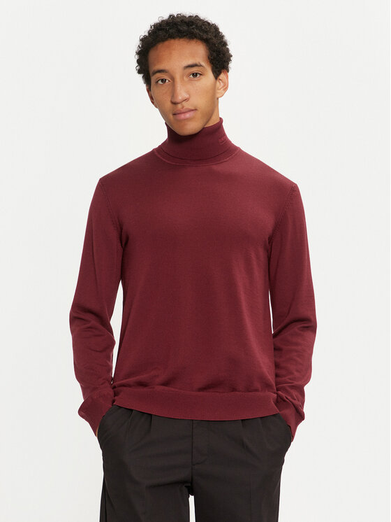 HUGO Hugo Dolčevita San Thomas-M 50474174 Tamnocrvena Slim Fit