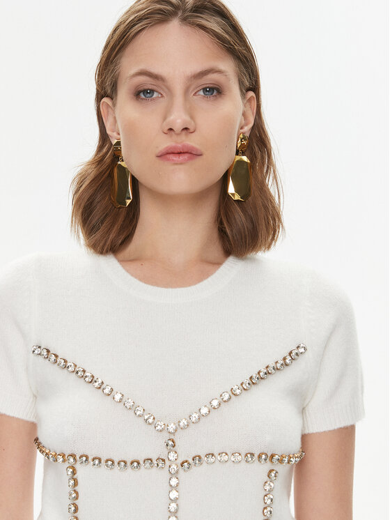 PINKO Pinko Džemper Medusa 102016 A18O Écru Slim Fit