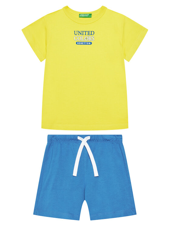 United Colors Of Benetton Komplet t-shirt i spodenki 3096GK00Q Kolorowy Regular Fit