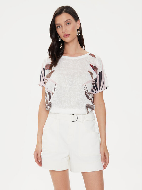 TATUUM Tatuum Marškinėliai Adella T2407.045 Écru Regular Fit