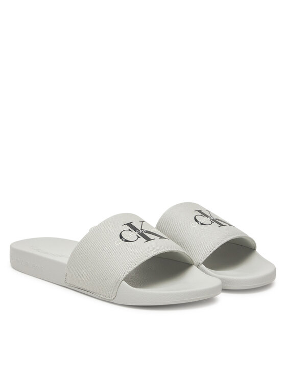 Calvin Klein Jeans Calvin Klein Jeans Şlapi Slide Monogram Cv YM0YM01271 Gri