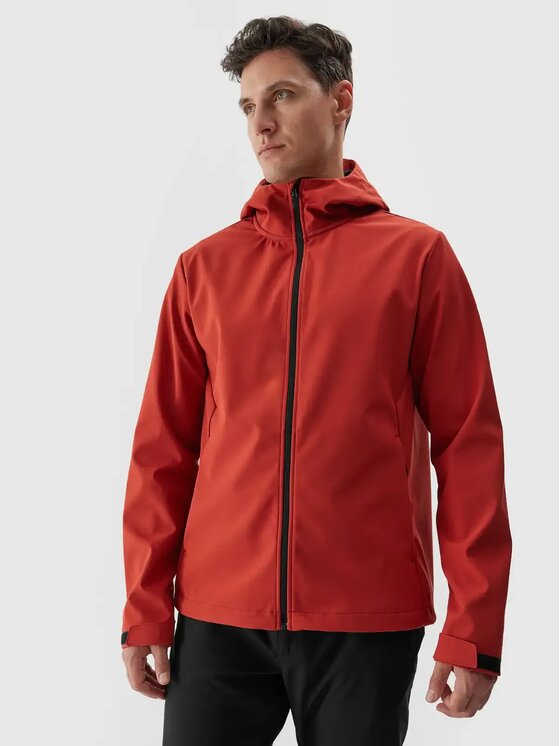 4F 4F Kurtka softshell 4FWAW24TSOFM283-61S Czerwony Regular Fit
