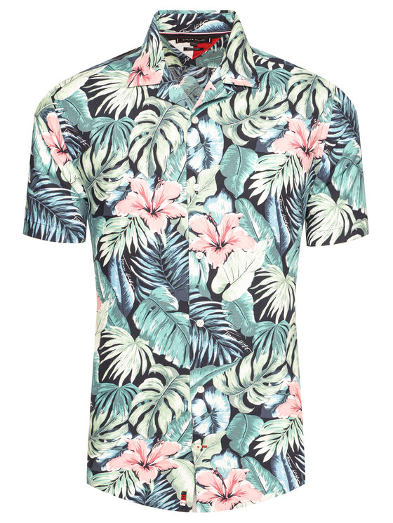 Tommy Hilfiger Tommy Hilfiger Košile Hawaiian Print MW0MW13936 Barevná Regular Fit
