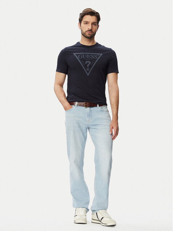 Guess Guess T-shirt M6YI71 K3745 Blu scuro Slim Fit