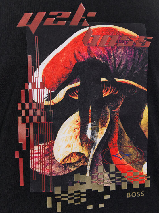 BOSS Boss T-särk Teemushroom 50509892 Must Regular Fit