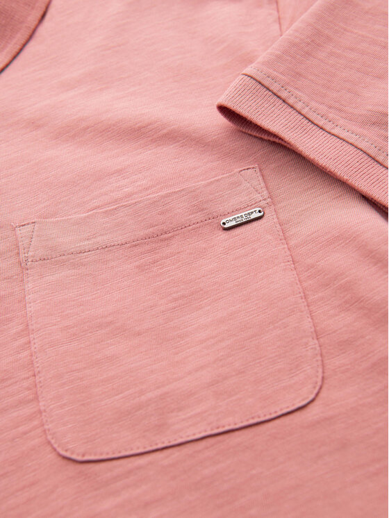 Ombre Ombre Polo OM-POWS-0142 Różowy Regular Fit