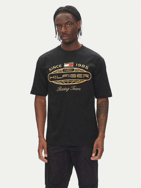 Tommy Hilfiger Tommy Hilfiger Tricou F1 Movie MW0MW41390 Negru Regular Fit