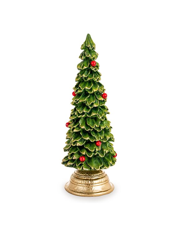 MIAhome MIAhome Figurka choinka ze złotą podstawą CHRISTMAS TREE Zielony