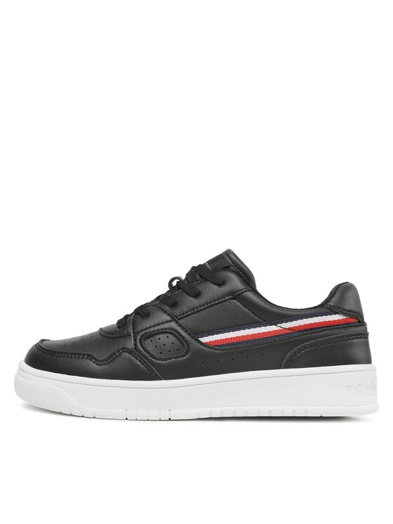 Tommy Hilfiger Tommy Hilfiger Sneakersy Stripes Low Cut Lace-Up Sneaker T3X9-32848-1355 S Czarny