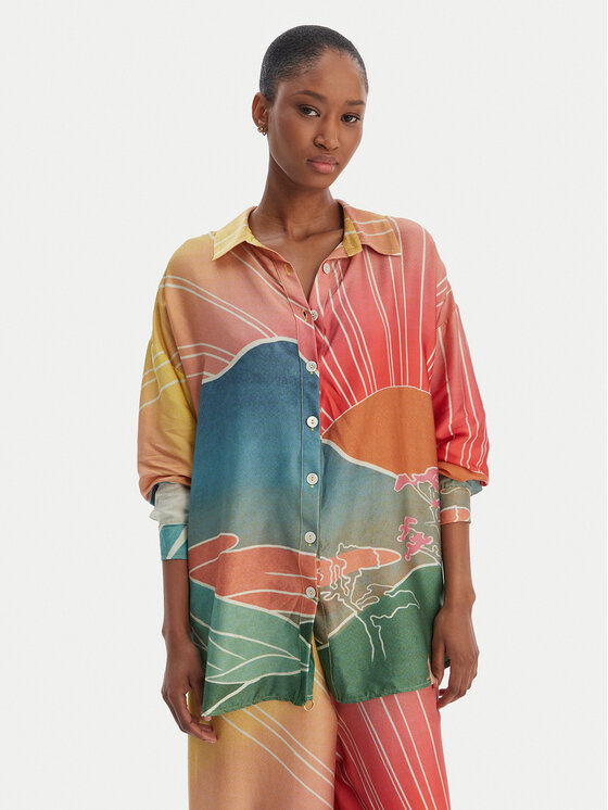 Maaji Cămașă Sakura Scenery Dreambound PT2321CLS011 Colorat Relaxed Fit