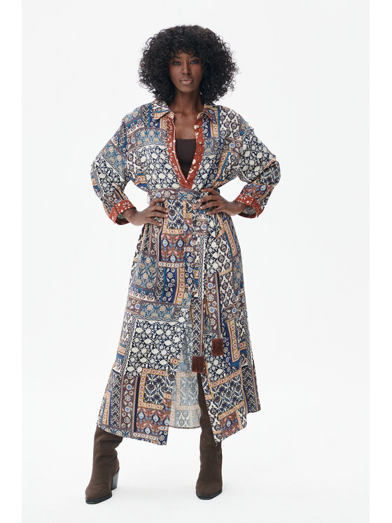 blue shadow blue shadow Sukienka codzienna Evelin Granatowy Regular Fit
