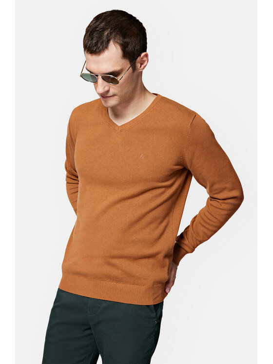 Lancerto Lancerto Sweter Anthony SW073223000052 Brązowy Regular Fit