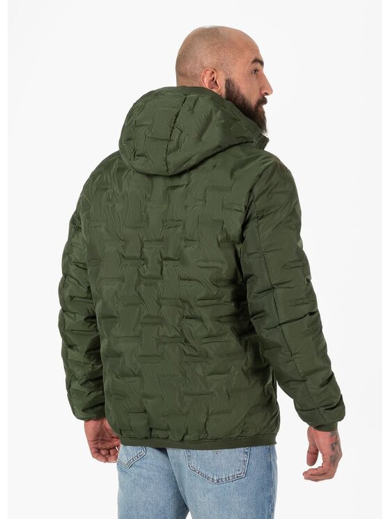 PITBULL PITBULL Kurtka zimowa Kurtka zimowa męska Firestone XL Zielony Regular Fit