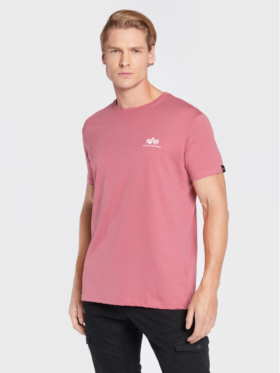 Alpha Industries T-krekls Backprint 128507 Rozā Regular Fit