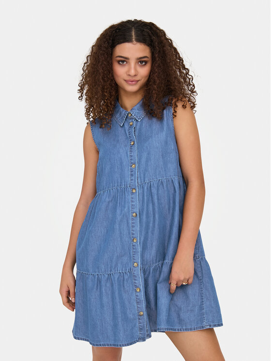 ONLY ONLY Džínsové šaty Bea 15344263 Modrá Regular Fit