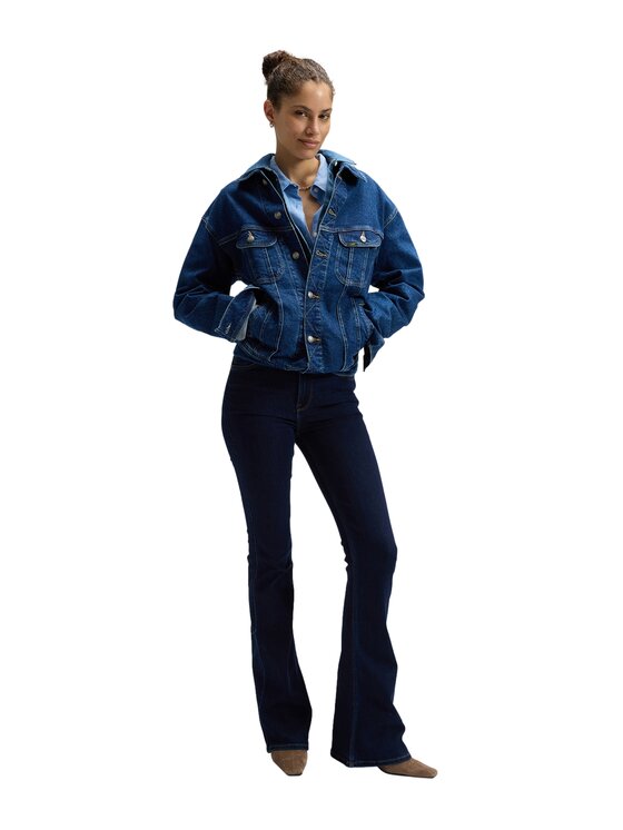 Lee Lee Jeansy Breese Granatowy Wide Leg