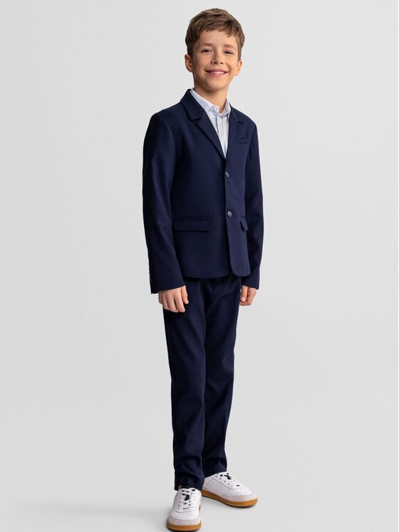 minoti minoti Marynarka 29FORMAL251 Granatowy Regular Fit