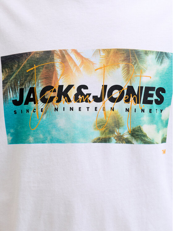 Jack & Jones Jack & Jones T-Shirt Indiana Tee 12288112 Biały Regular Fit