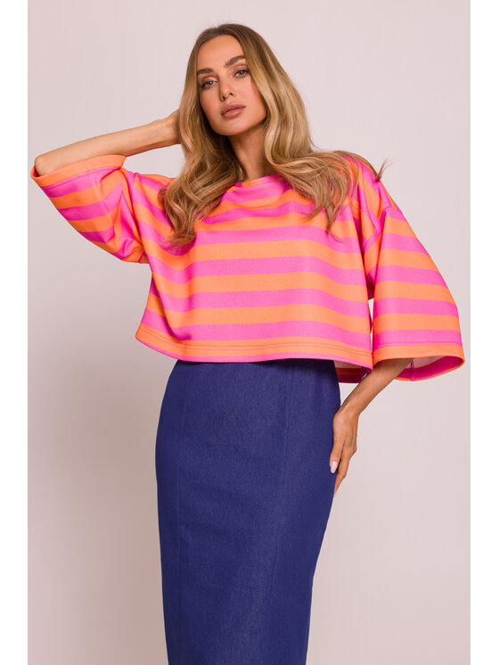 Made of Emotion Made of Emotion Mikina M844 Barevná Baggy Fit